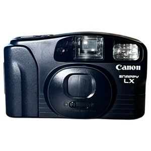 Canon Snappy LX 35mm Point & Shoot Film Camera Black Works